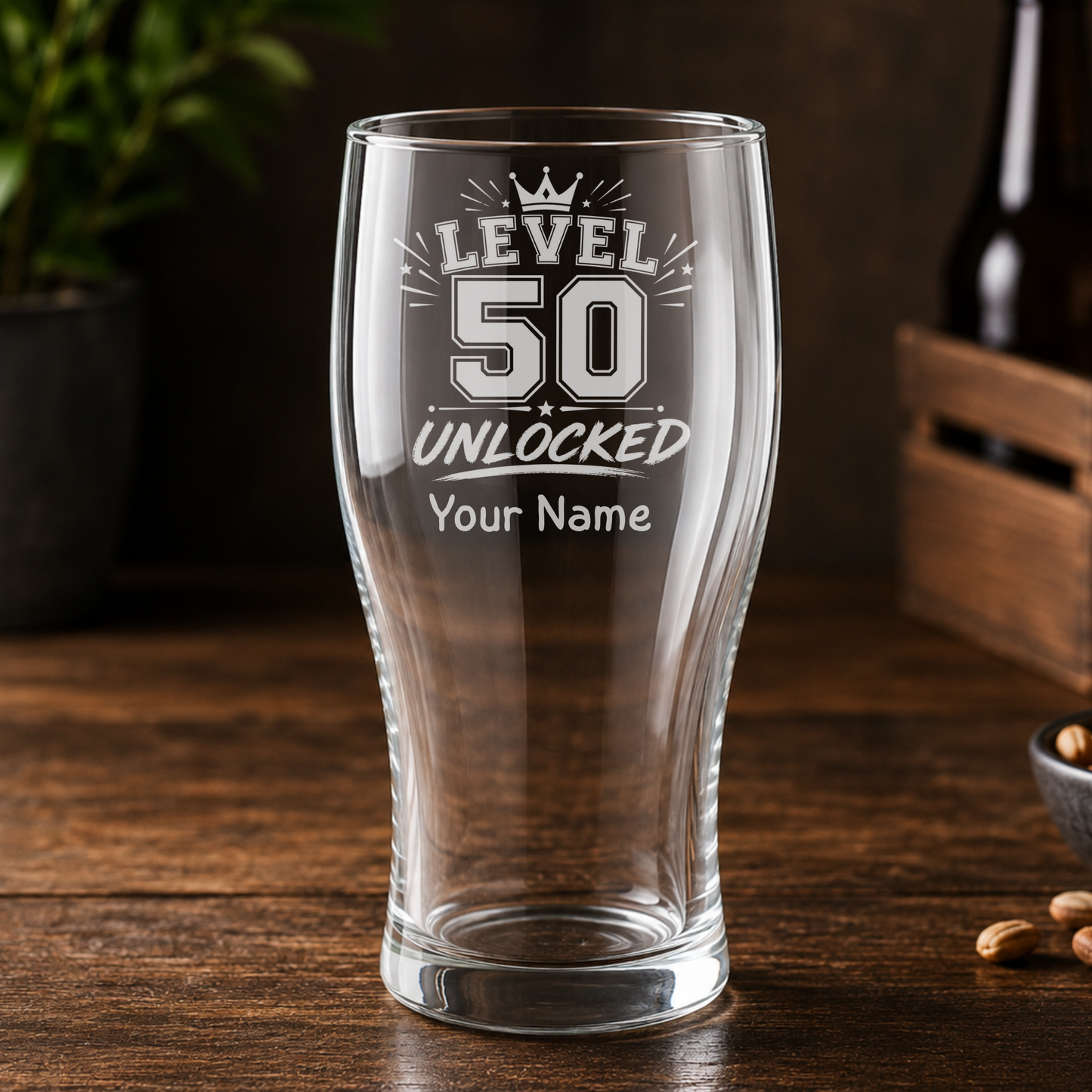 Level 50 Unlocked - birthday beer glass