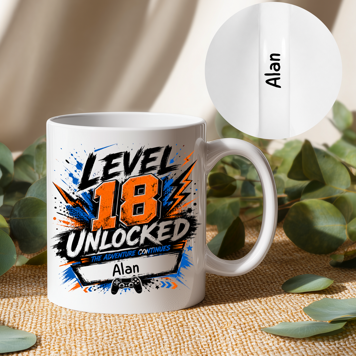 Level 18 Unlocked – Personalised Birthday Mug