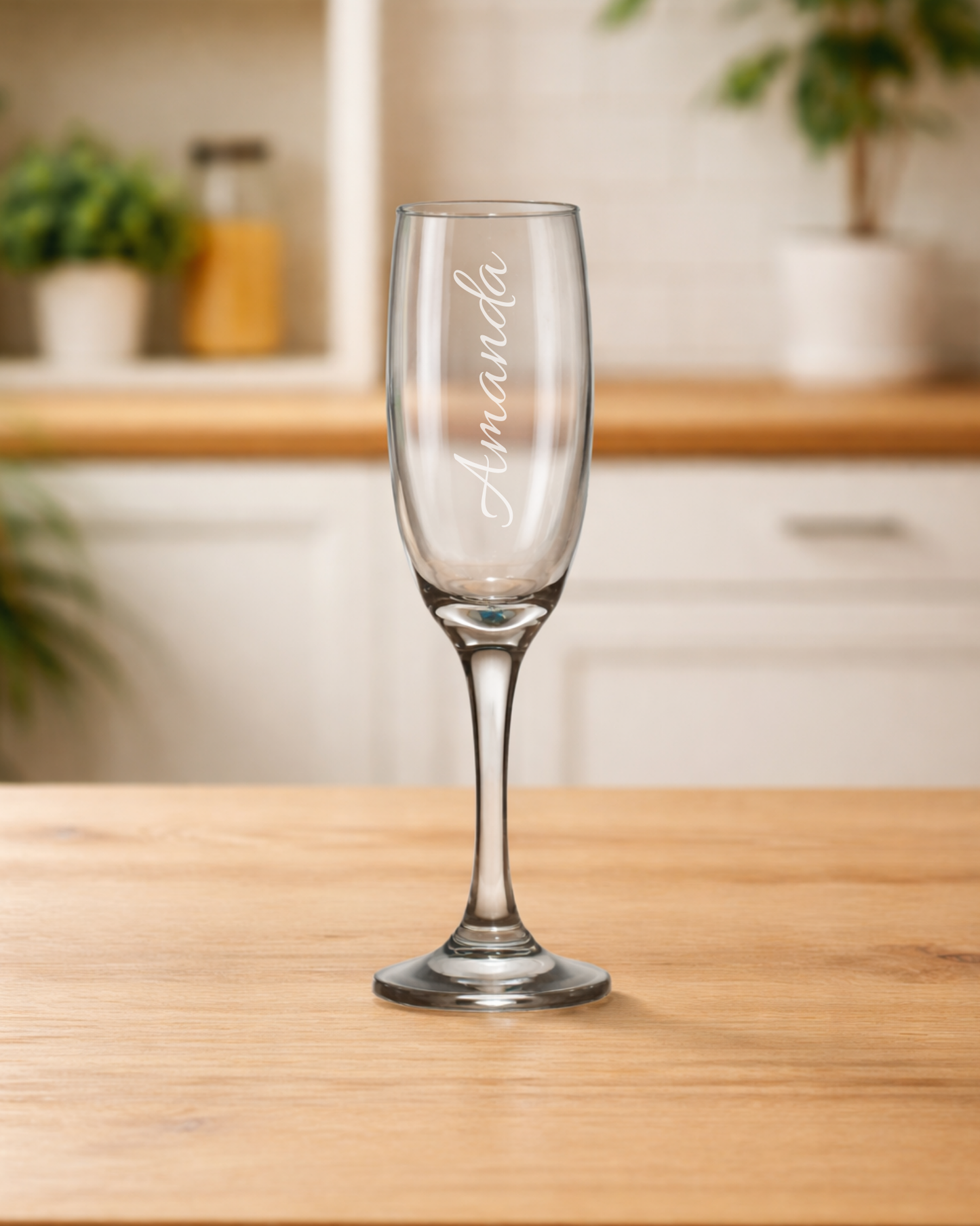 Personalised Champagne Flute – Engraved Name Glass, Wedding & Gift Idea