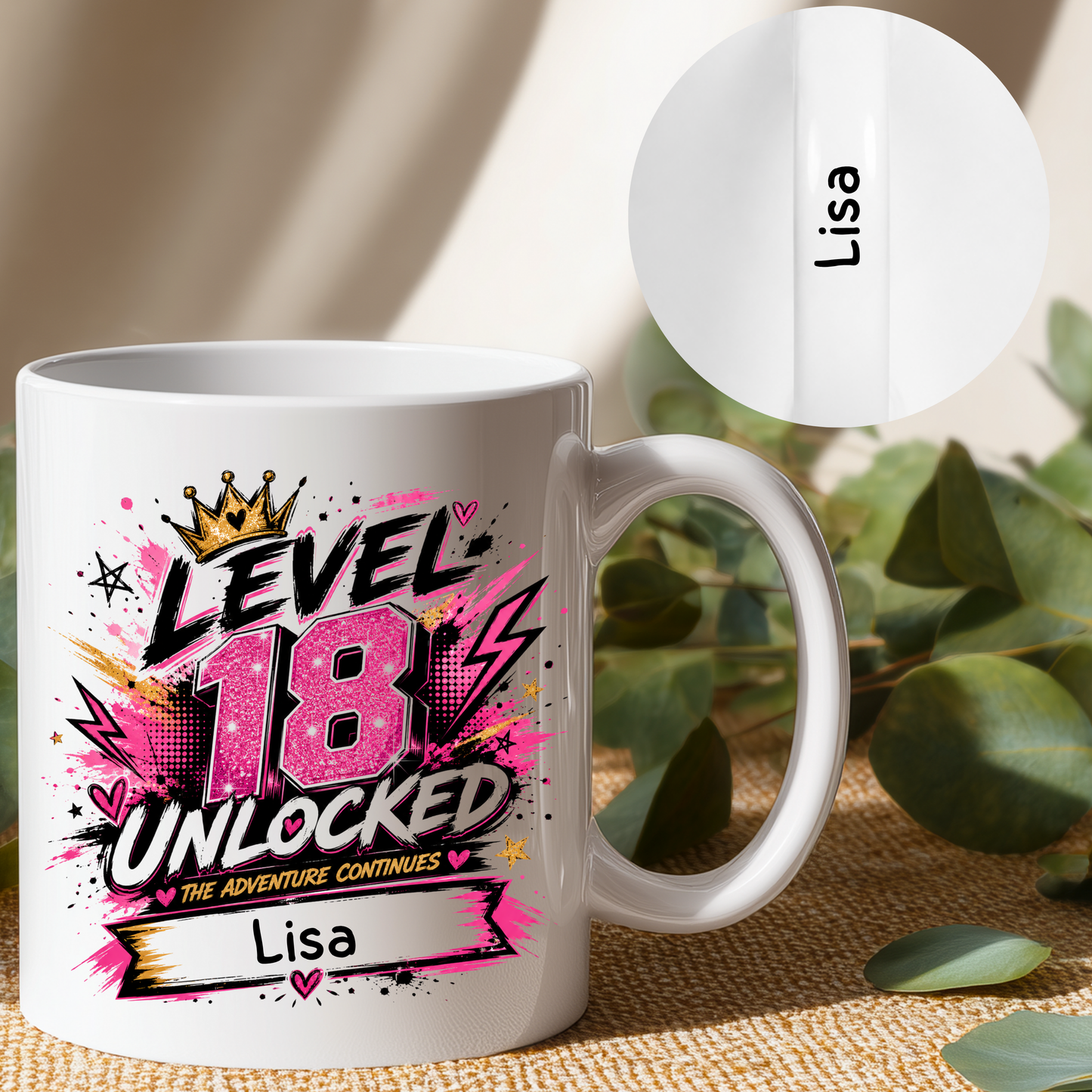 Level 18 Unlocked – Personalised Birthday Mug