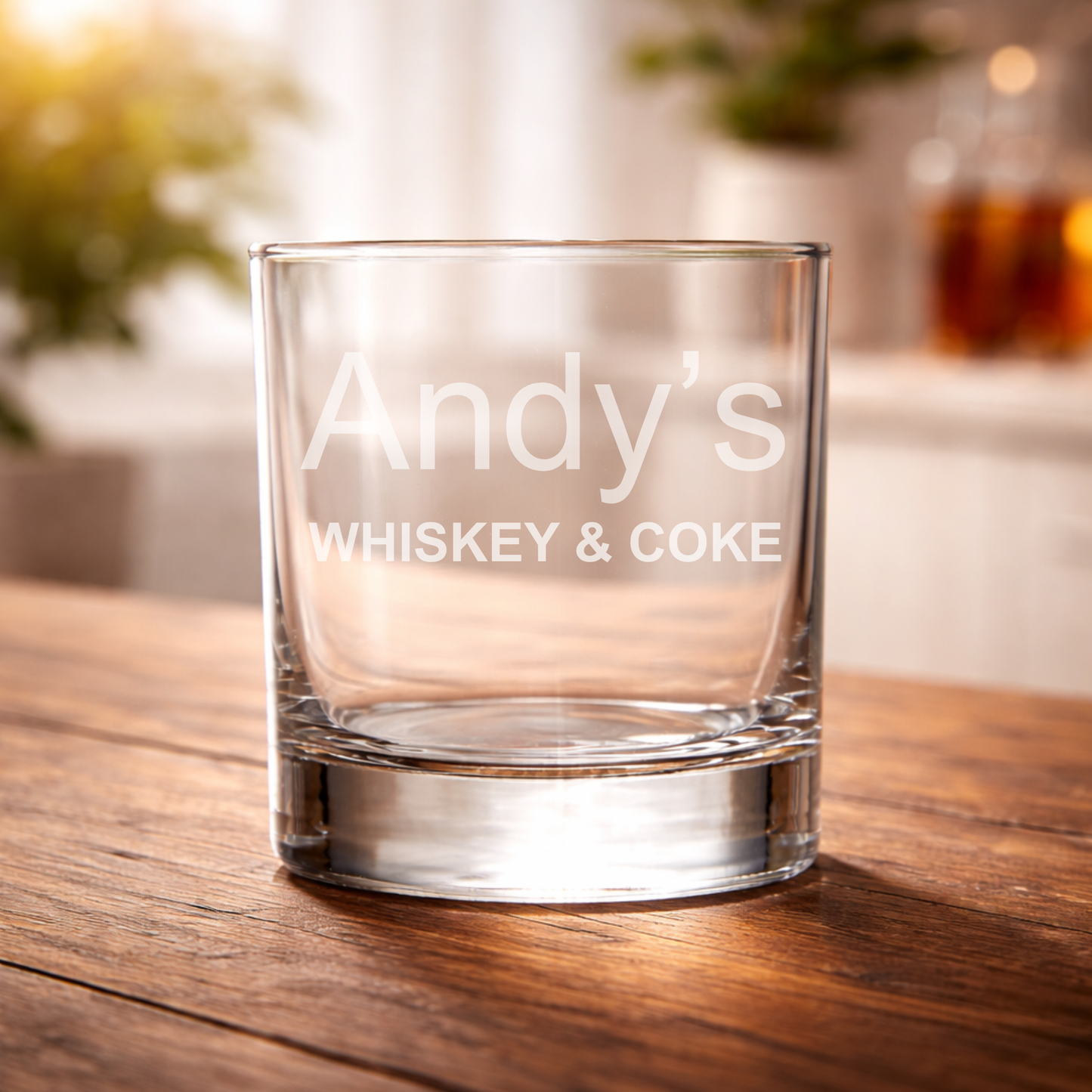 🥃 Personalised Whiskey Glass – “Whiskey & Coke”