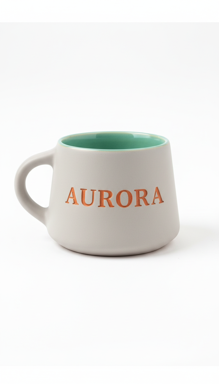 Custom Ceramic Mug with Engraved Name