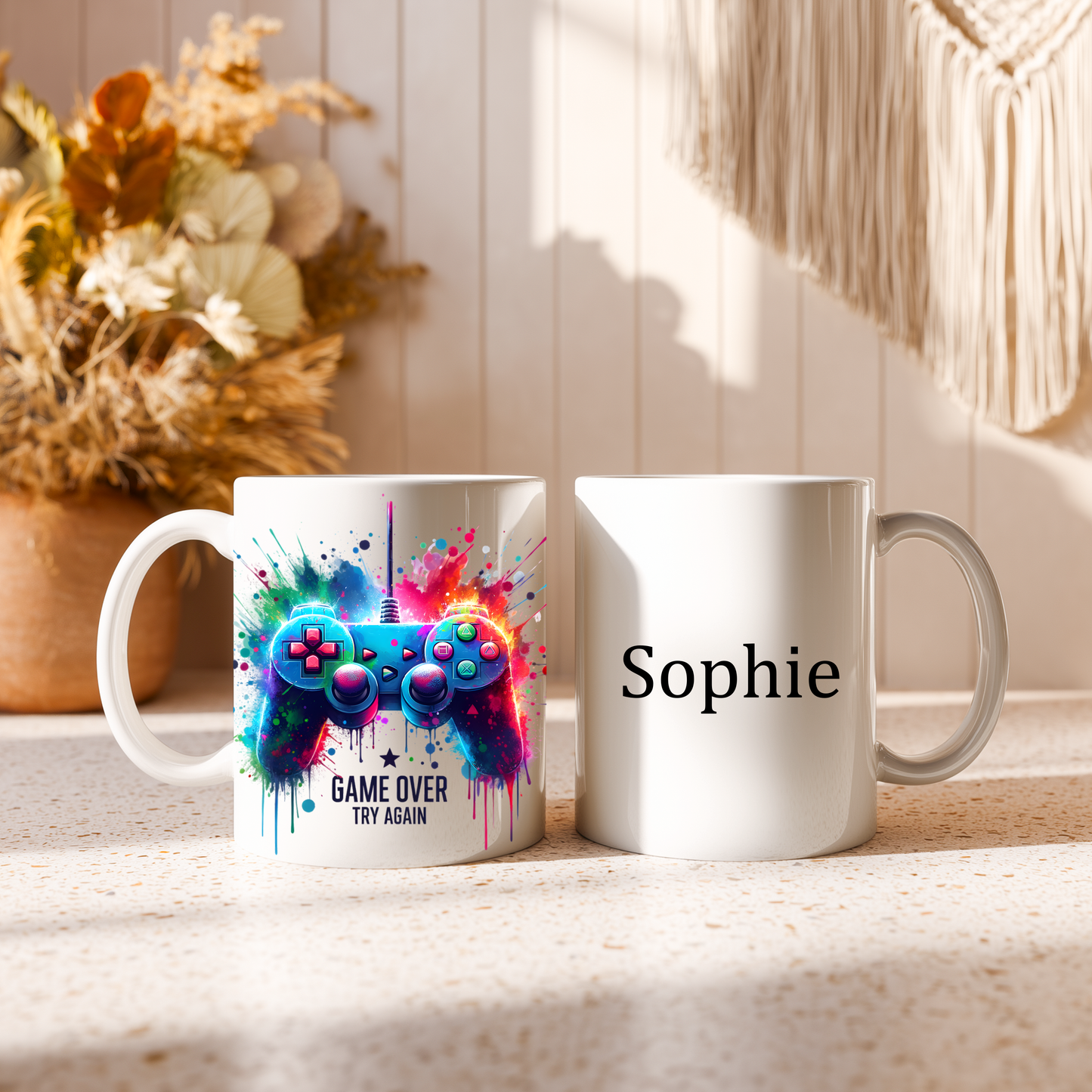 Personalised Gaming Mug – Custom Name