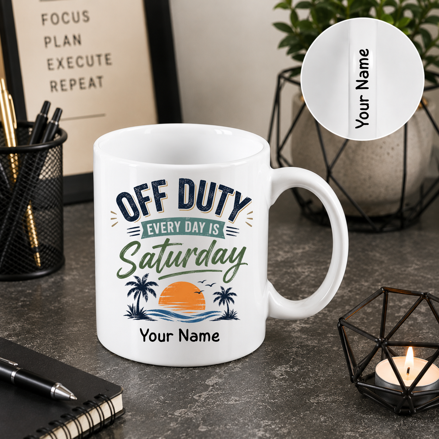 Personalised Retirement Mug – Double Name Personalisation