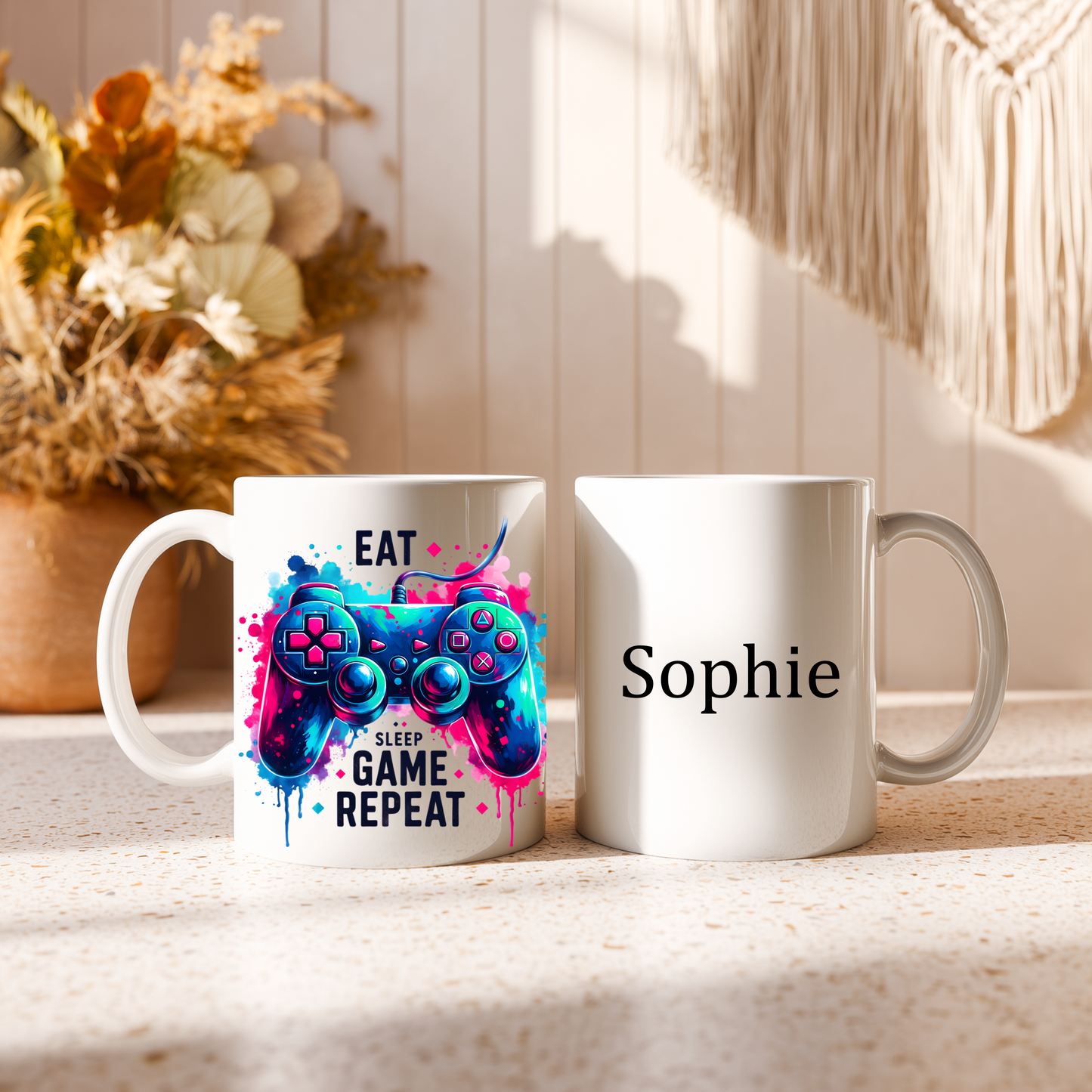 Personalised Gaming Mug – Custom Name