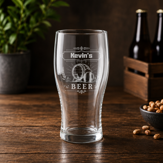 Personalised Engraved Beer Glass