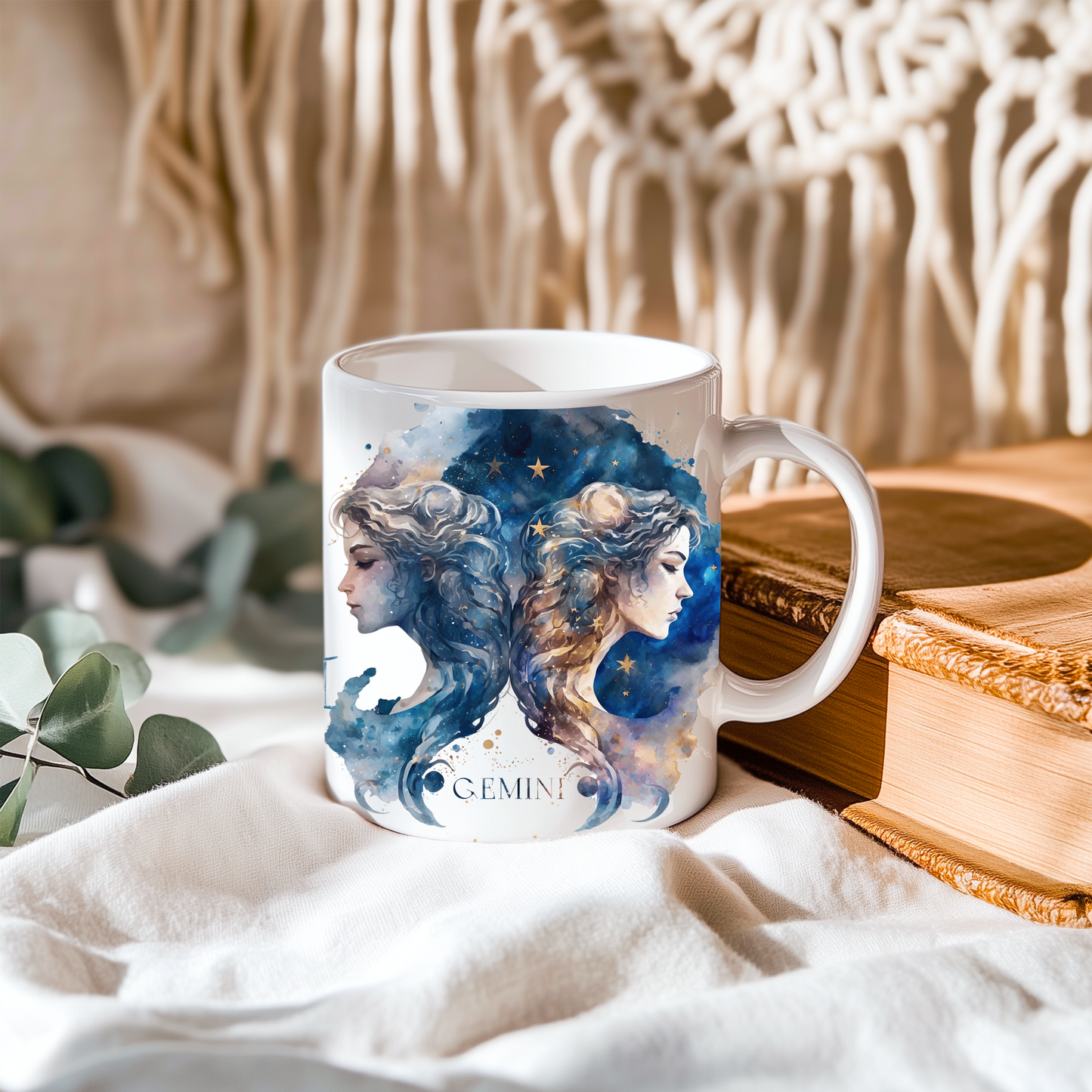 ♊ Personalised Zodiac Mug – Gemini Design