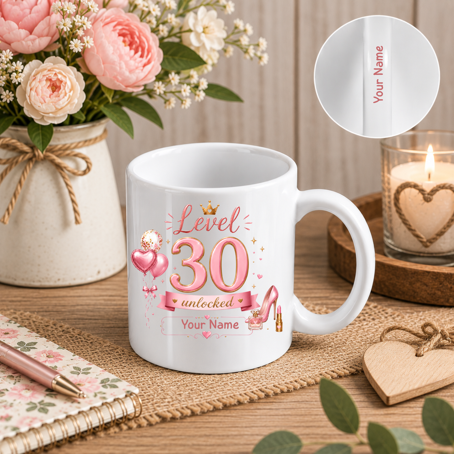 Level 30 Unlocked – Personalised Birthday Mug