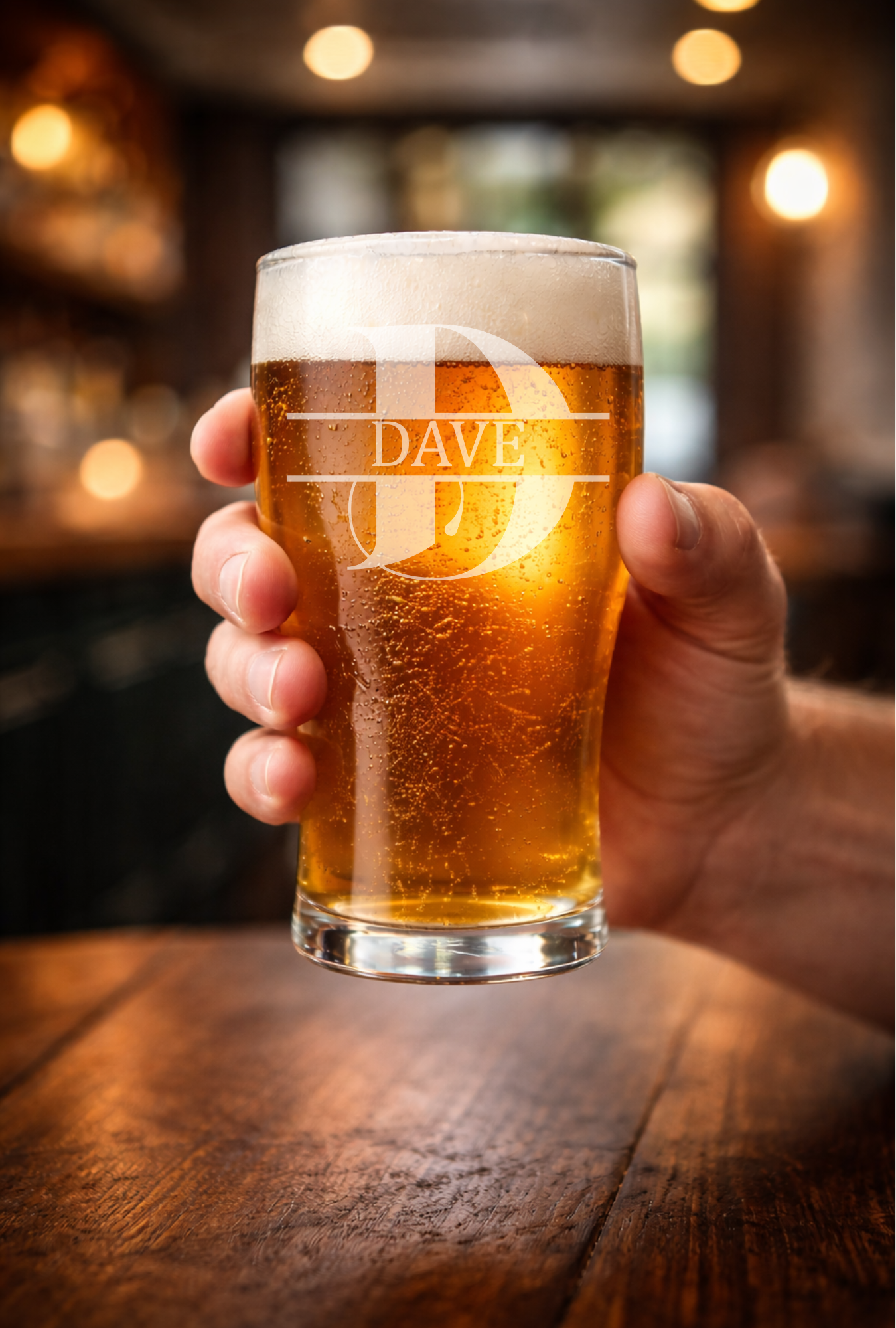 🍺 Personalised Beer Glass – Custom Name Gift