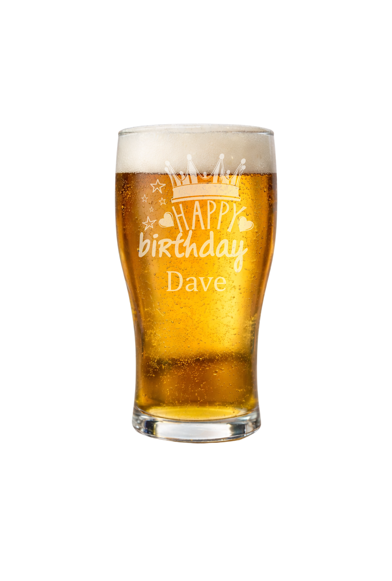 Personalised Birthday Pint Glass – Custom Engraved Beer Glass