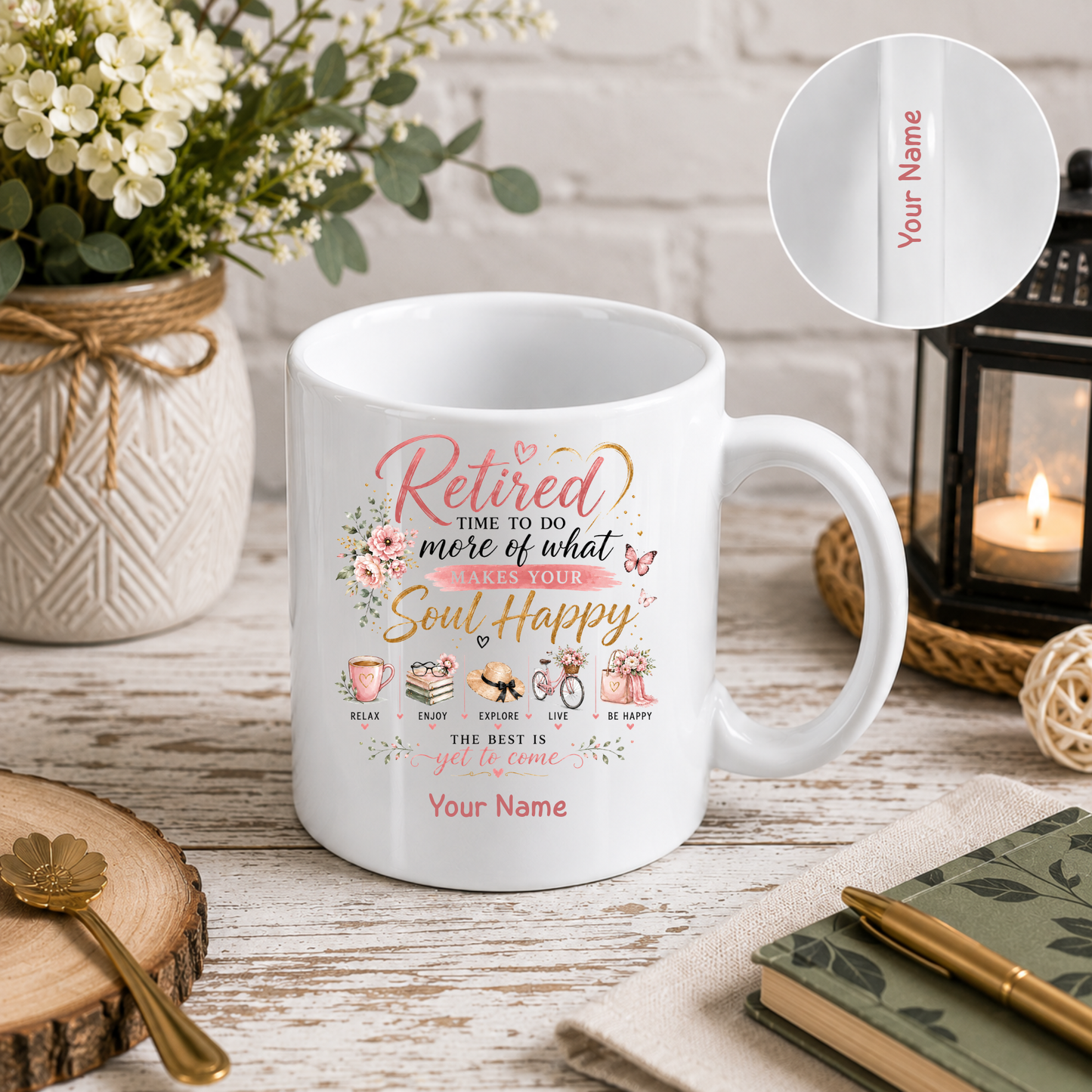Personalised Retirement Mug – Double Name Personalisation