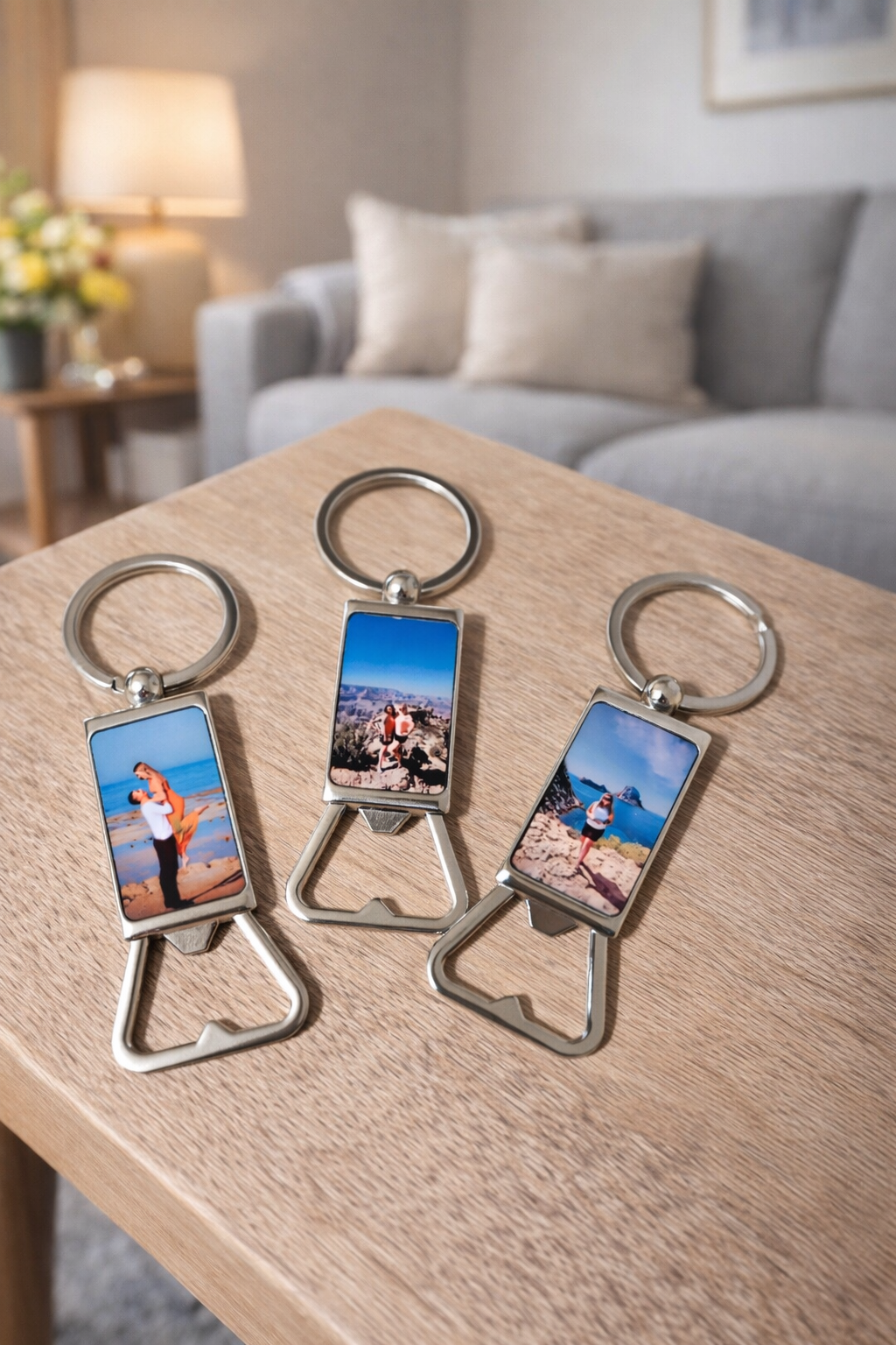 Personalised Photo Bottle Opener Keyring