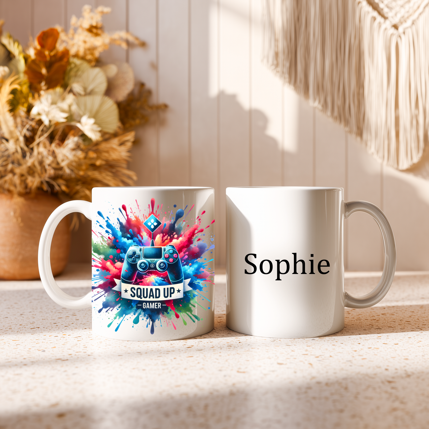 Personalised Gaming Mug – Custom Name