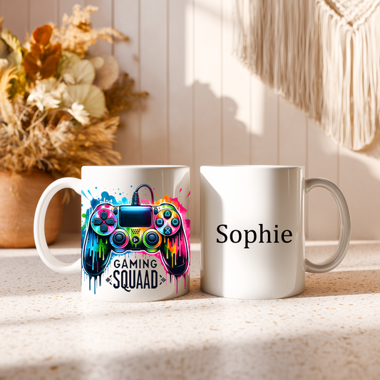 Personalised Gaming Mug – Custom Name