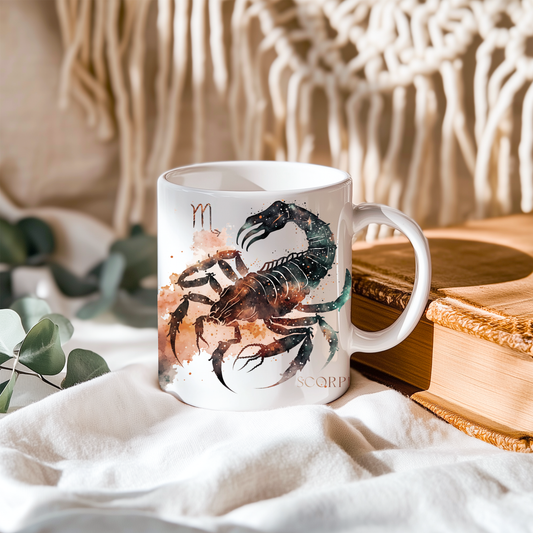 🦂 Personalised Zodiac Mug – Scorpio Design