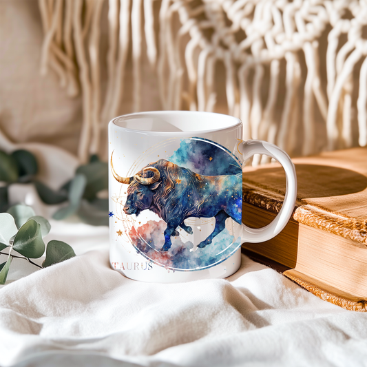Personalised Zodiac Mug – Taurus | Astrology Ceramic Mug with Name