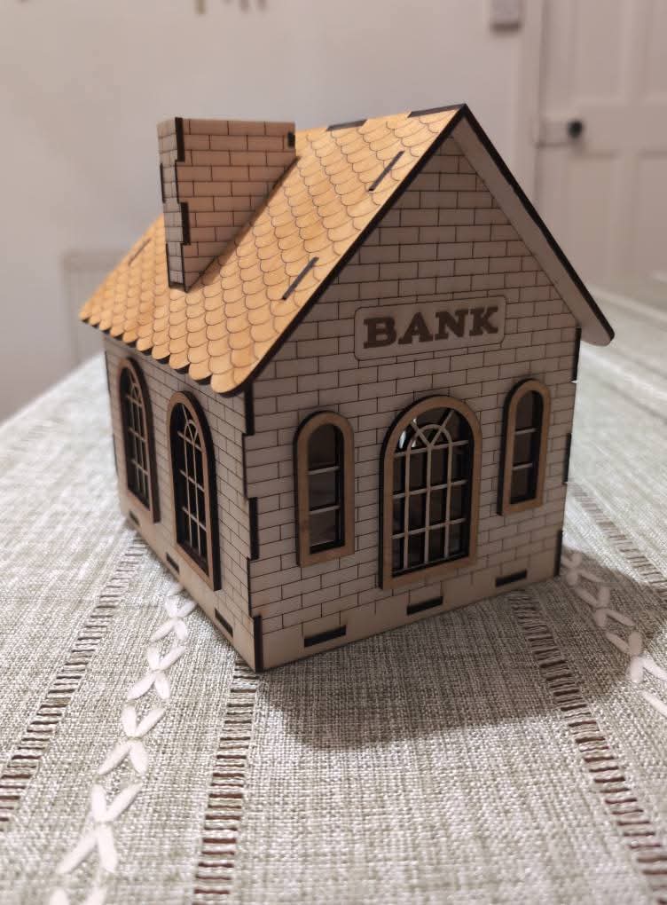 Wooden Bank Money Box