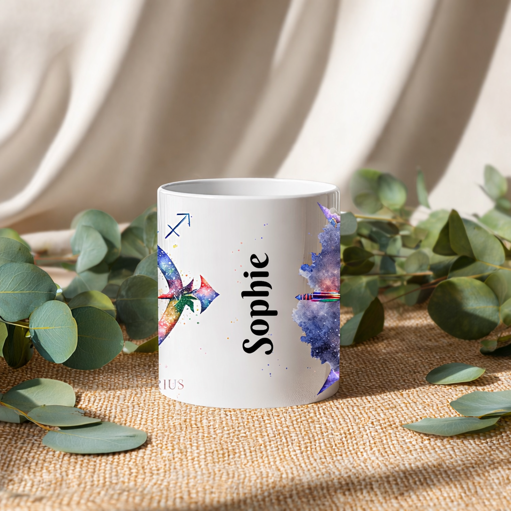 ♐ Personalised Zodiac Mug – Sagittarius Design