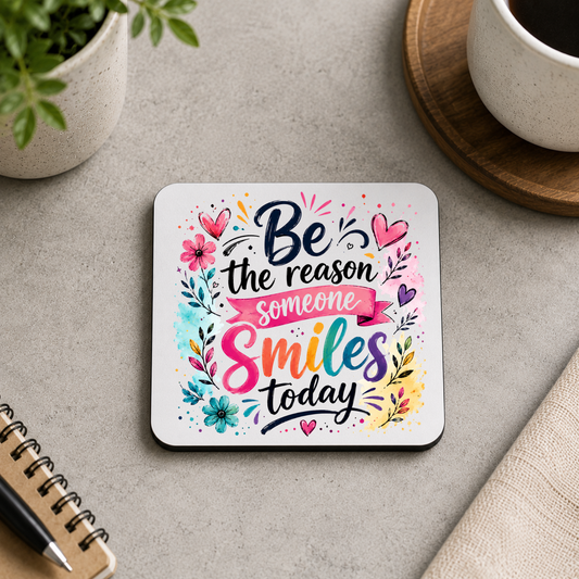 Inspirational MDF Coaster – Be the reason someone smiles today