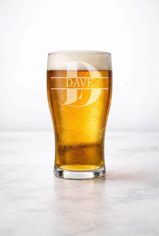 🍺 Personalised Beer Glass – Custom Name Gift