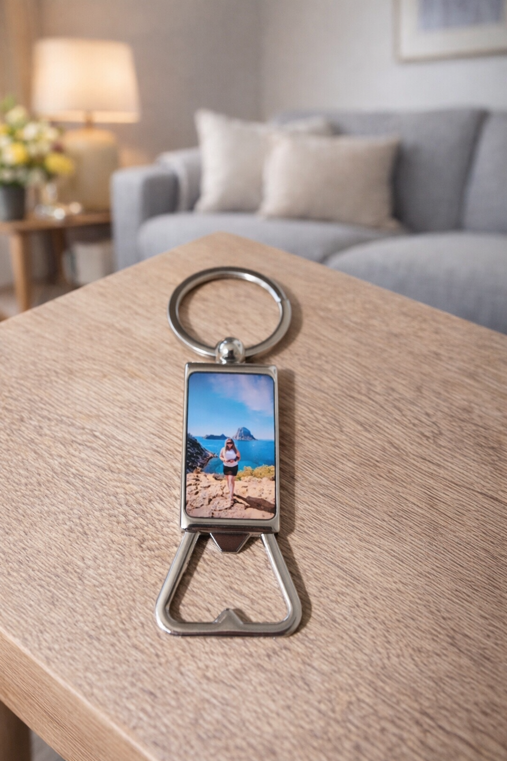 Personalised Photo Bottle Opener Keyring