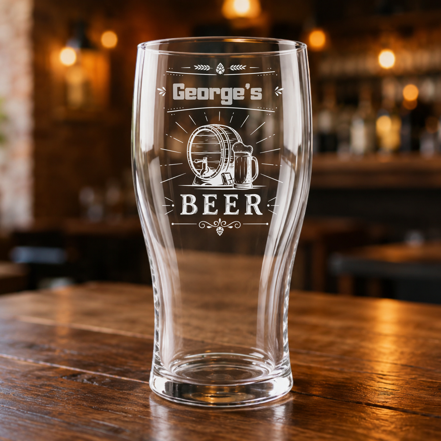 Personalised Engraved Beer Glass